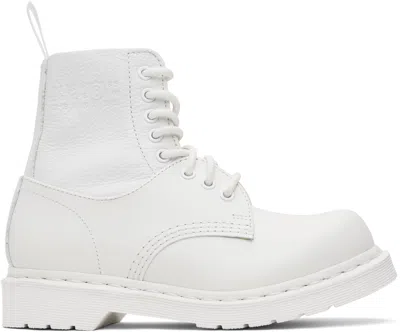 Mm6 Maison Margiela White Dr. Martens Edition 1460 Twist Boots