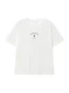 Mm6 Maison Margiela Logo Cotton Crew Neck Short Sleeve T-shirt In White