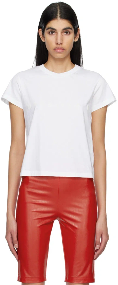Mm6 Maison Margiela White Glow-in-the-dark T-shirt In 100 Off White