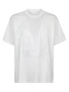 Mm6 Maison Margiela Mm6 By Maison Margiela White Cotton T-shirt With Subtle Logo Print In White