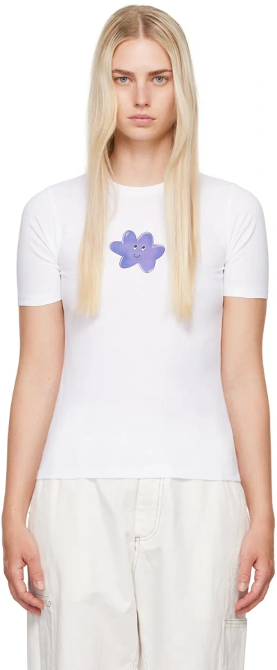 MM6 MAISON MARGIELA WHITE GRAPHIC T-SHIRT