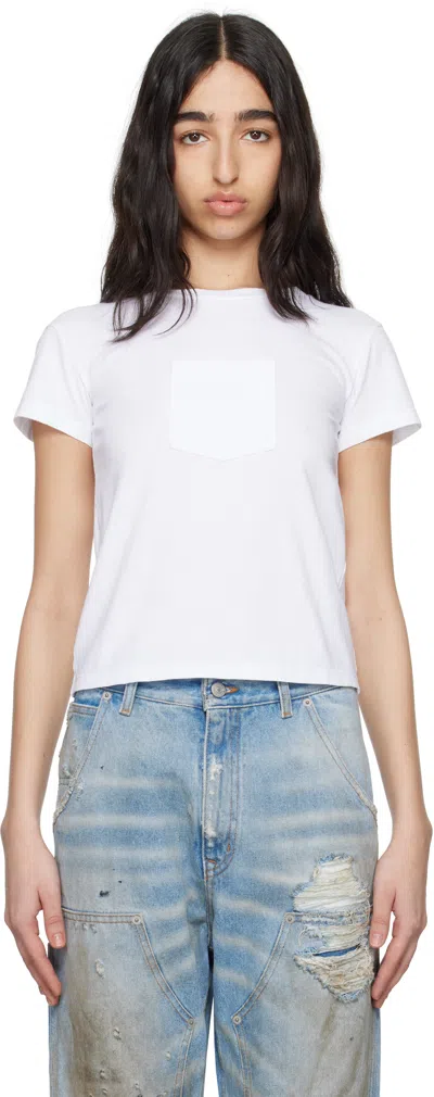Mm6 Maison Margiela White Heavy Cotton Jersey T-shirt