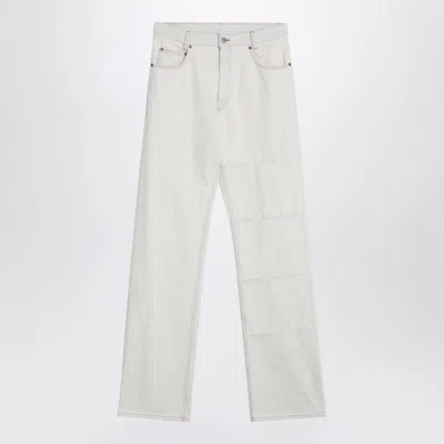 MM6 MAISON MARGIELA MM6 MAISON MARGIELA  WHITE JEANS WITH PATCHES