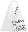 Mm6 Maison Margiela Classic Japanese Established-print Tote Bag In T1003 White