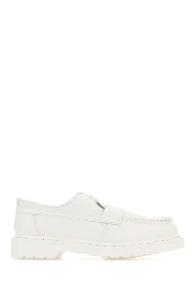 MM6 MAISON MARGIELA WHITE LEATHER 1461 PENTON LOAFERS
