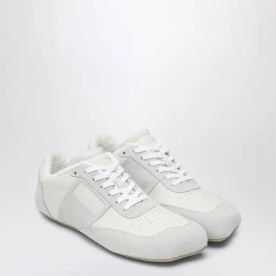 Mm6 Maison Margiela White Leather And Suede Sneaker