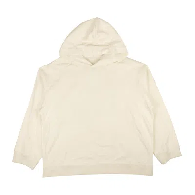 Mm6 Maison Margiela White Logo Black Text Hoodie In Neutral