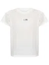 Mm6 Maison Margiela Numeric Cotton Jersey T-shirt In White