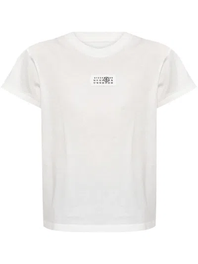 MM6 MAISON MARGIELA WHITE LOGO COTTON T-SHIRT