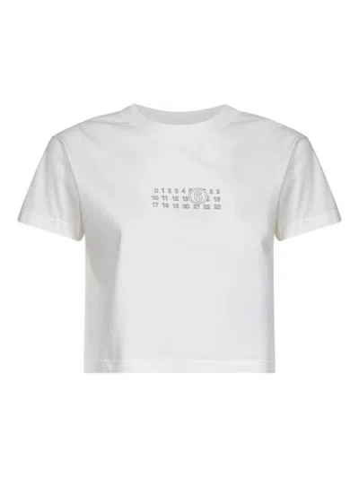 MM6 MAISON MARGIELA WHITE LOGO COTTON T-SHIRT