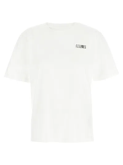 Mm6 Maison Margiela Mm6 By Maison Margiela Numeric Signature T-shirt In White