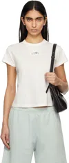 Mm6 Maison Margiela Numeric Cotton Jersey T-shirt In 101 Off White