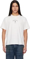 Mm6 Maison Margiela Logo Cotton Crew Neck Short Sleeve T-shirt In White
