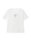 Mm6 Maison Margiela Logo Cotton Crew Neck Short Sleeve T-shirt In White