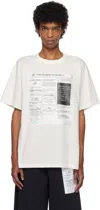 Mm6 Maison Margiela White T-shirt With Journalistic Print In 101 Off White