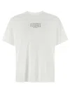 Mm6 Maison Margiela Cotton T-shirt With Number Graphics In White