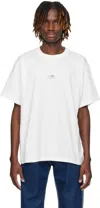Mm6 Maison Margiela Cotton Crew-neck T-shirt With Numeric Signature Patch In 101 Off White