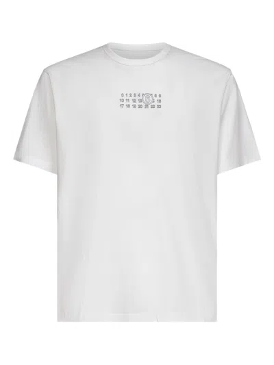 MM6 MAISON MARGIELA MM6 MAISON MARGIELA  WHITE NUMERIC SIGNATURE T-SHIRT