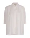 Mm6 Maison Margiela White Oversized Solid Shirt In White