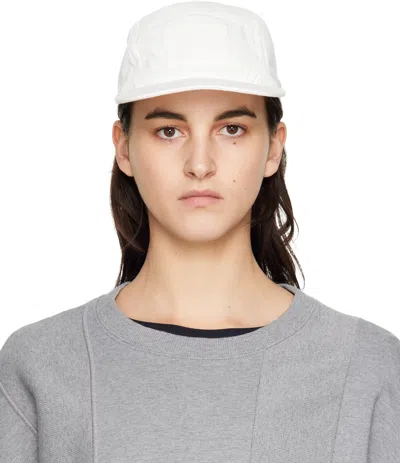 Mm6 Maison Margiela Logo-patch Flat Peak In 101 Off White