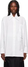 Mm6 Maison Margiela White Poplin Shirt In 100 White