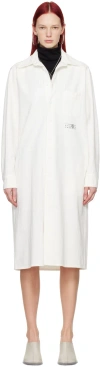 MM6 MAISON MARGIELA WHITE PRINT DENIM MAXI DRESS