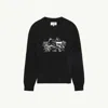 Mm6 Maison Margiela White Rabbit Print Jumper In Black