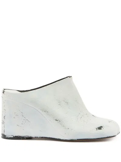 Mm6 Maison Margiela White Slip On Mules