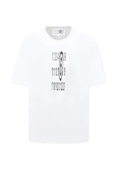 Mm6 Maison Margiela White T-shirt For Kids With Logo