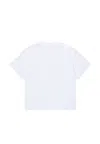 Mm6 Maison Margiela T-shirt In Jersey Con Patch Numeric Logo In White