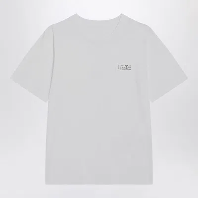 MM6 MAISON MARGIELA MM6 MAISON MARGIELA WHITE T-SHIRT WITH NUMERIC PATCH