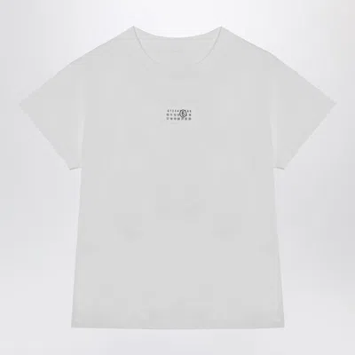 MM6 MAISON MARGIELA MM6 MAISON MARGIELA WHITE T-SHIRT WITH NUMERIC SIGNATURE