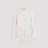Mm6 Maison Margiela Mm6 By Maison Margiela Button-down Minimalist Wool Cardigan With Textured Knit Finish In White