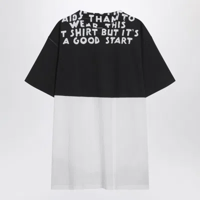 MM6 MAISON MARGIELA MM6 MAISON MARGIELA  WHITE/BLACK COTTON AIDS T-SHIRT