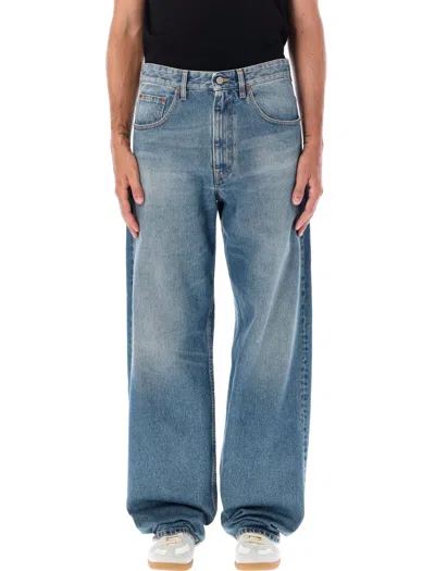 Mm6 Maison Margiela Wide Denim In Blue Wshed