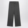 Mm6 Maison Margiela Wide Wool Blend Trousers With Cuffed Hem