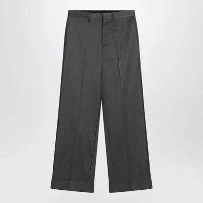 MM6 MAISON MARGIELA MM6 MAISON MARGIELA  WIDE GREY WOOL-BLEND TROUSERS
