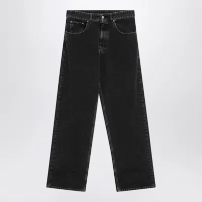 Mm6 Maison Margiela Wide Jeans In Denim In Black