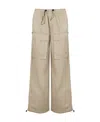 Mm6 Maison Margiela Utility Cargo Pants Drawstring Waist In Nude