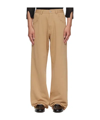 Mm6 Maison Margiela Wide-leg Casual Pants In Brown
