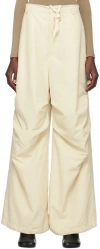 Mm6 Maison Margiela Off-white Wide-leg Trousers In Nude
