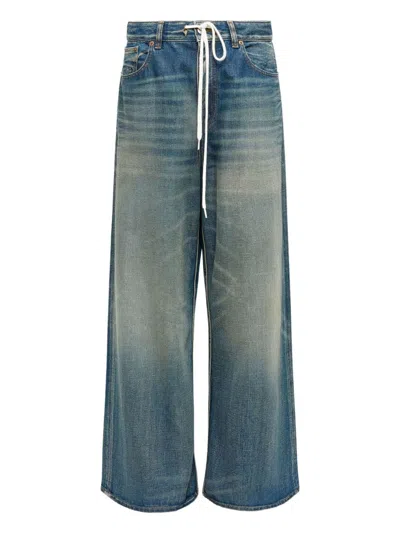 MM6 MAISON MARGIELA MM6 MAISON MARGIELA WIDE-LEG DENIM COTTON JEANS