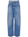 Mm6 Maison Margiela Mm6 By Maison Margiela Button-up Straight Jeans In Clear Blue