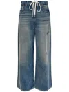 Mm6 Maison Margiela Blue Drawstring Waist Jeans In Clear Blue