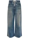 Mm6 Maison Margiela Women's Drawstring Jeans In Clear Blue