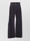 Mm6 Maison Margiela Wide Leg Five-pocket Trousers In Black