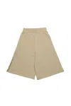 Mm6 Maison Margiela Wide-leg Fleece Shorts With Splits In Beige