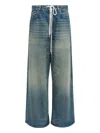 Mm6 Maison Margiela Wide Leg Jeans In Blue