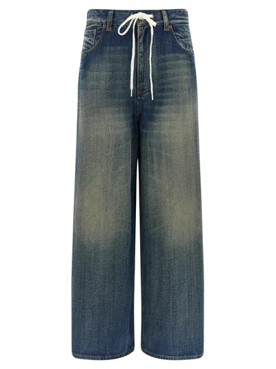 Mm6 Maison Margiela Wide Leg Jeans In Multi