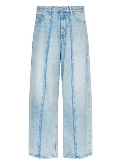 Mm6 Maison Margiela Wide Leg Jeans In Blue